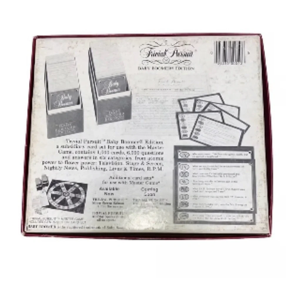 TRIVIAL PURSUIT Baby Boomer Edition Card Set For Use With Master Game